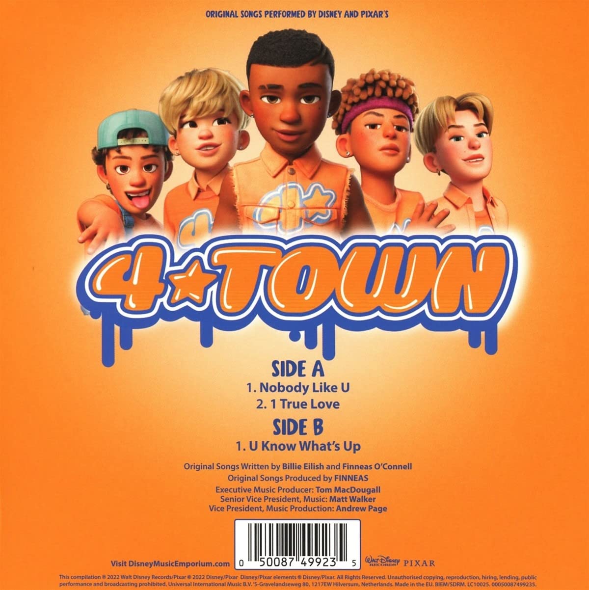 Turning Red: Original Songs Performed by Disney and Pixar’s 4*Town (7" Translucent Orange Vinyl)