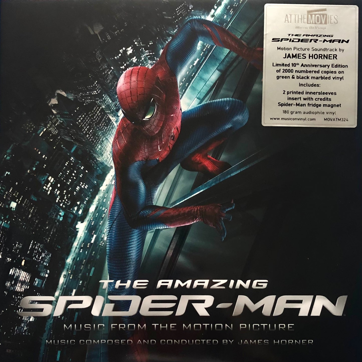 The Amazing Spider Man: Music from The Motion Picture (Limited Edition Numbered 2XLP 180g Green & Black Marbled Vinyl)