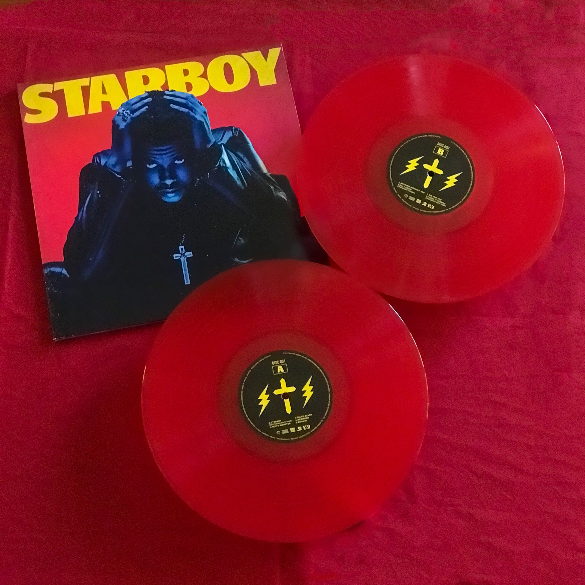 The Weeknd's Starboy album on Transparent Red Vinyl #TheWeeknd #Starboy # Vinyl